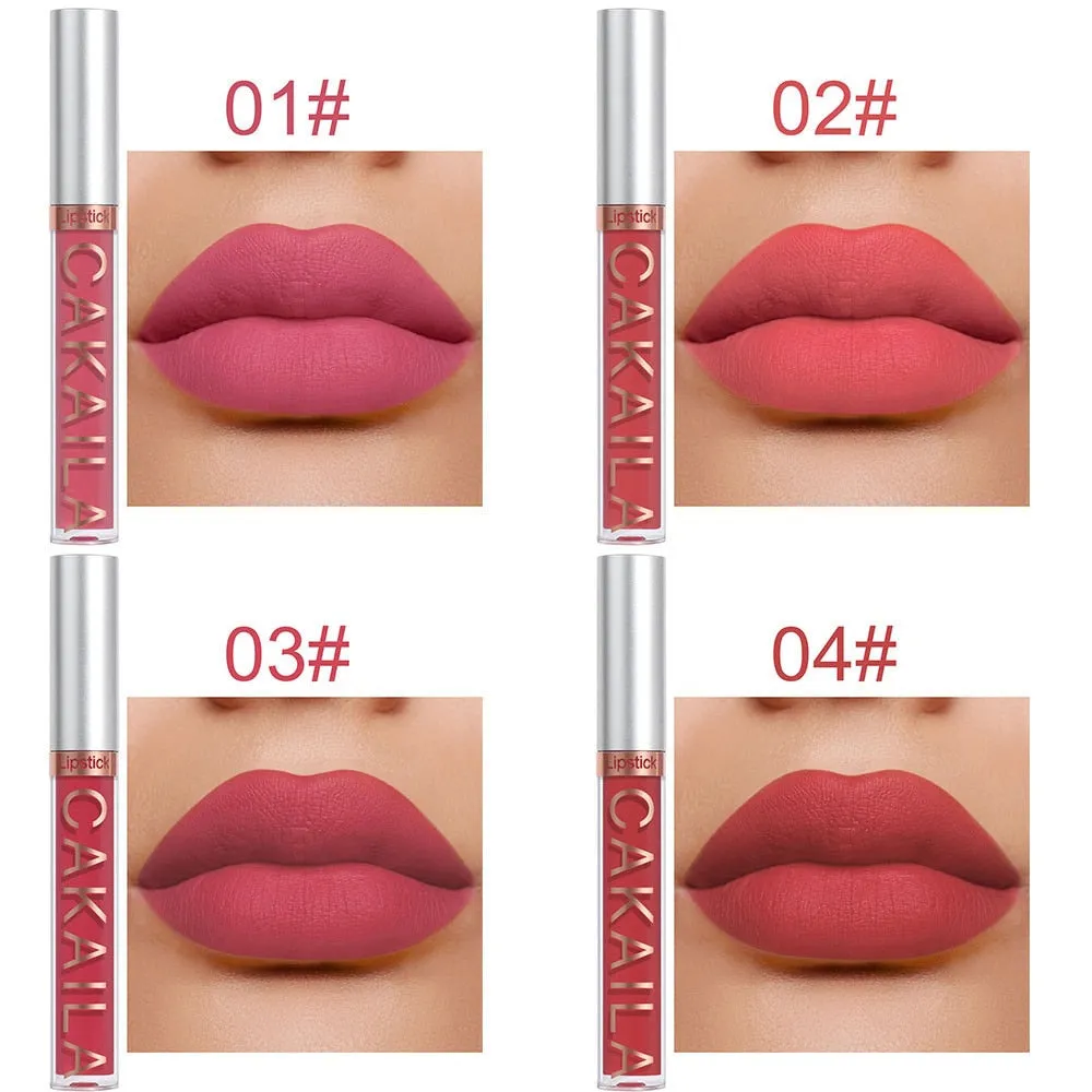 10pcs/set Of Matte Hydrating Lip Gloss Glitter Non-stick Cup