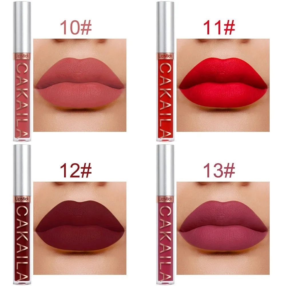 10pcs/set Of Matte Hydrating Lip Gloss Glitter Non-stick Cup