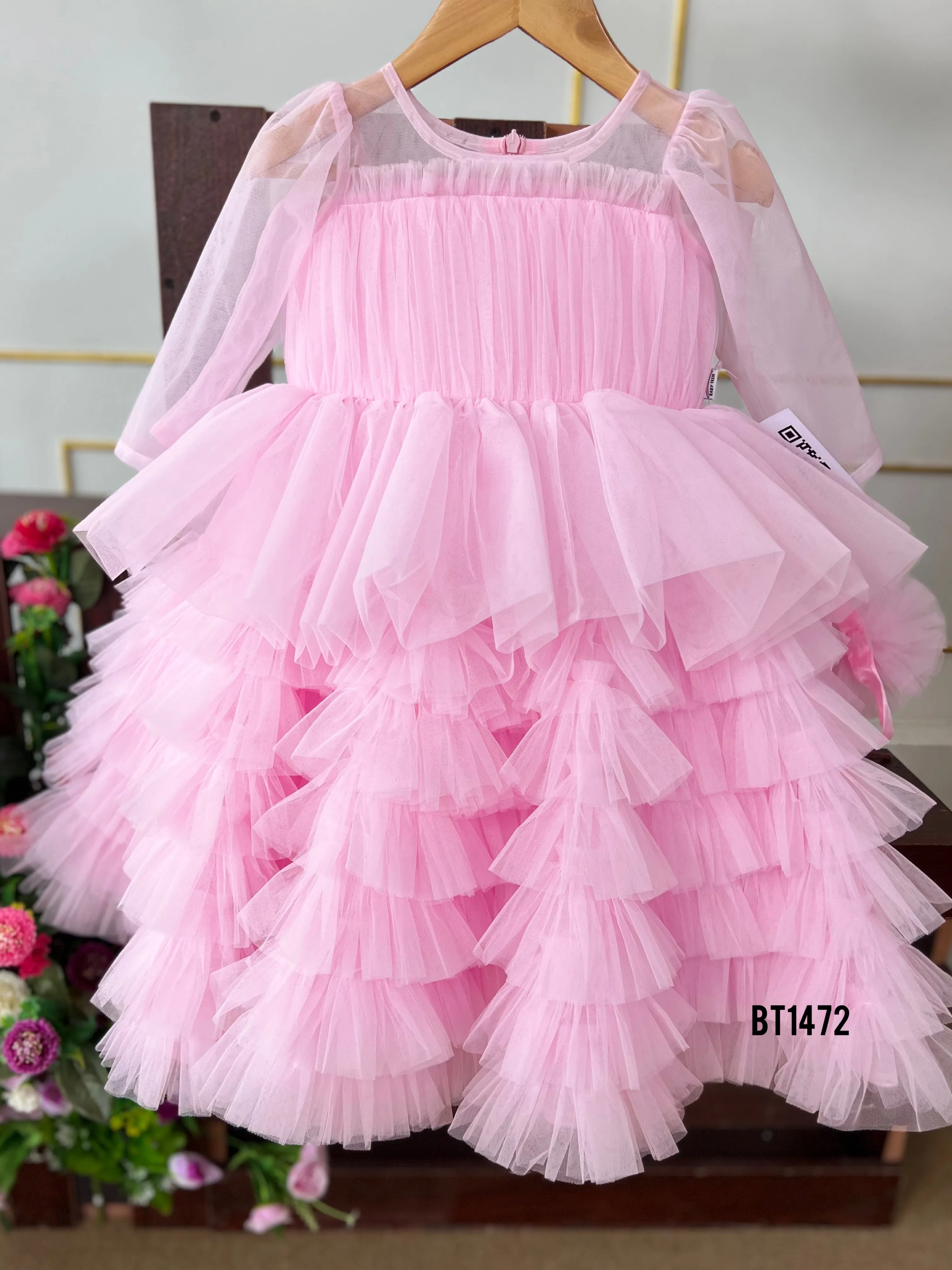 BT1472 Cherished Blush Frolic Dress – Every Twirl Tells a Story