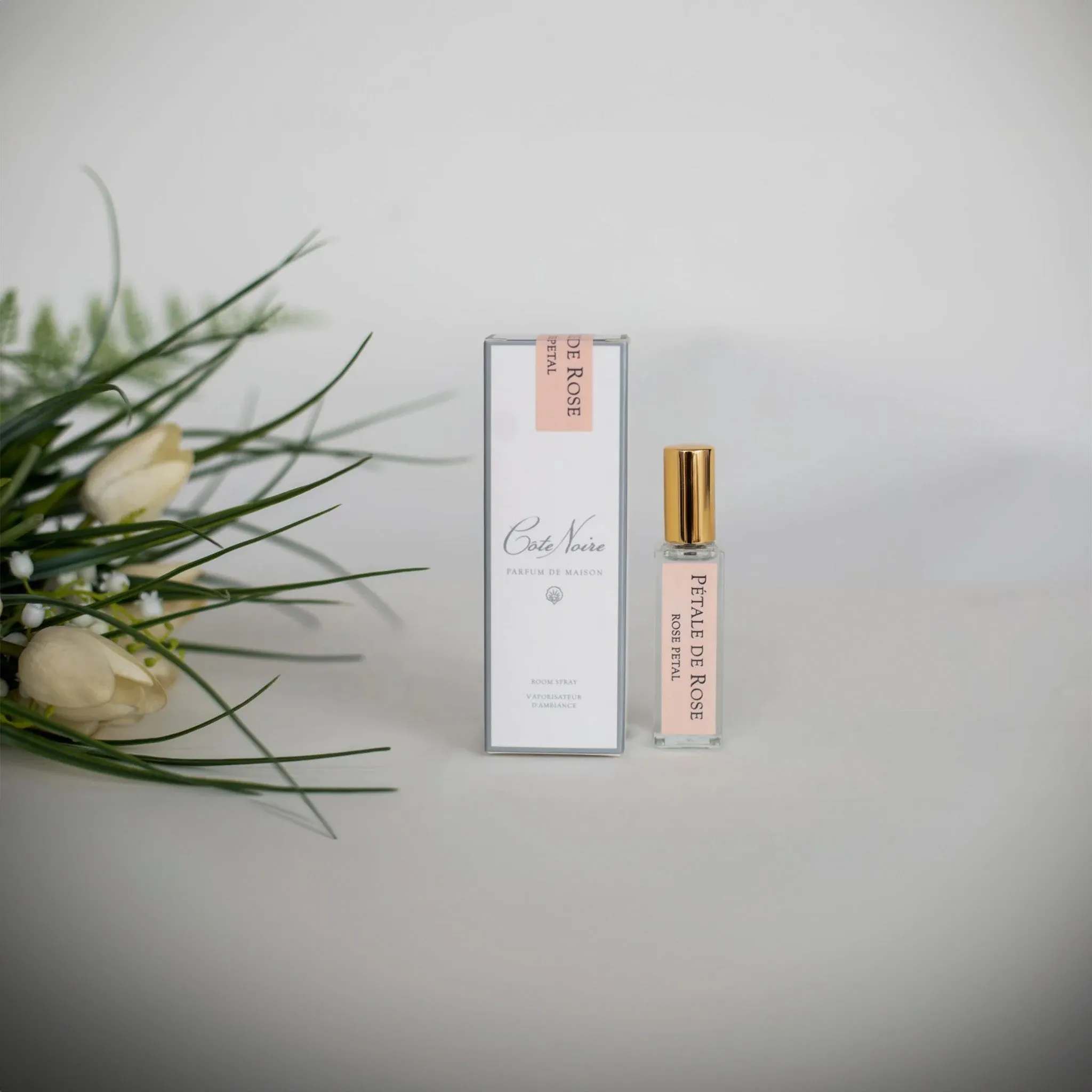 Côte Noire Rose Petal Room Spray - Fresh Peony & Iris Aroma, 15 mL