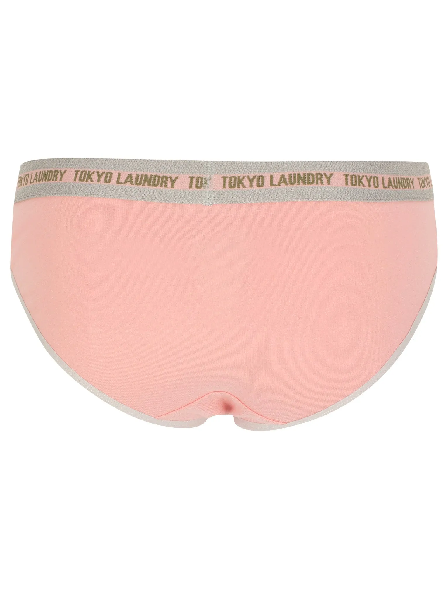 Feverfew (3 Pack) Assorted Briefs In Khaki/ Light Grey Marl/ Blush - Tokyo Laundry
