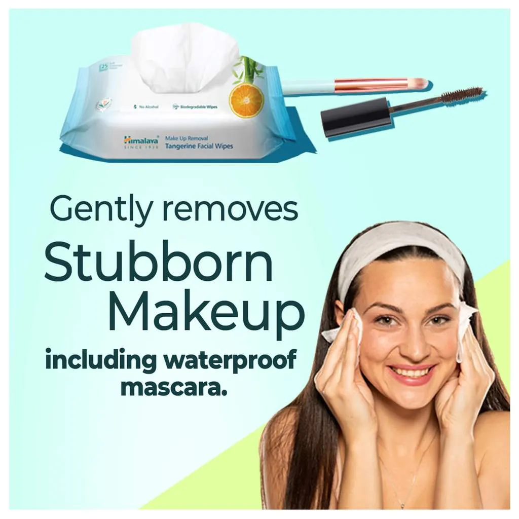 Himalaya Makeup Removal Tangerine Facial Wipes (10's)