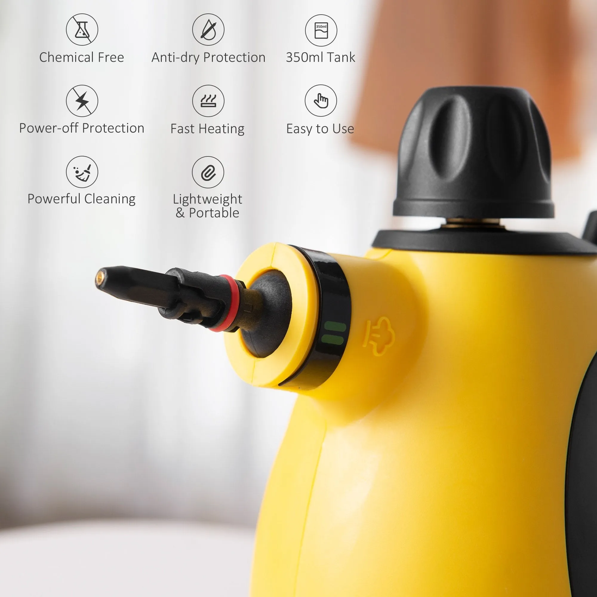 HOMCOM Handheld Steam Cleaner