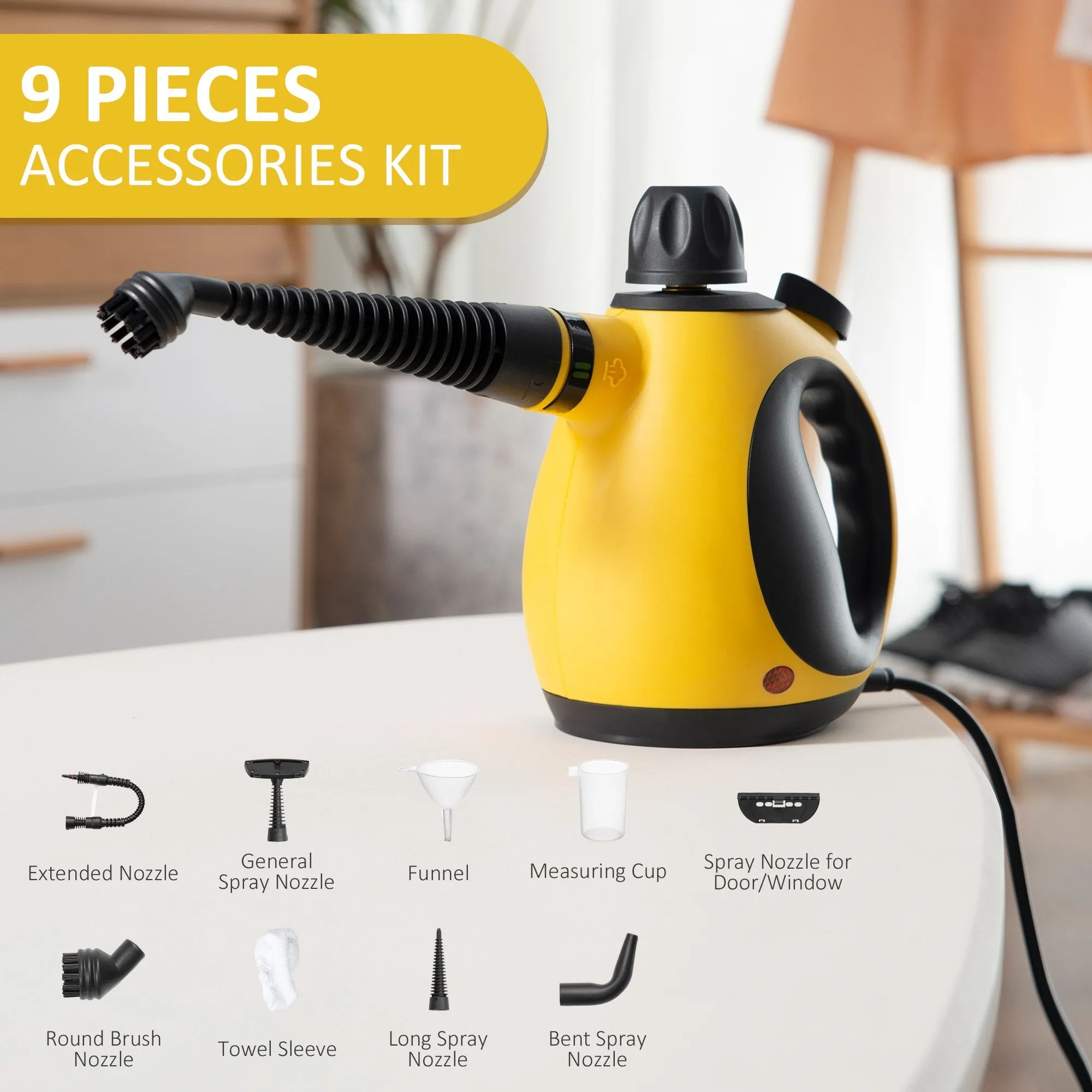 HOMCOM Handheld Steam Cleaner