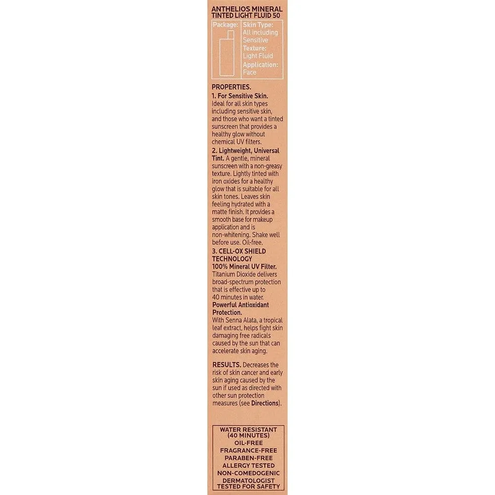 La Roche Posay Anthelios Tinted Mineral Sunscreen- 1.7 Ounces