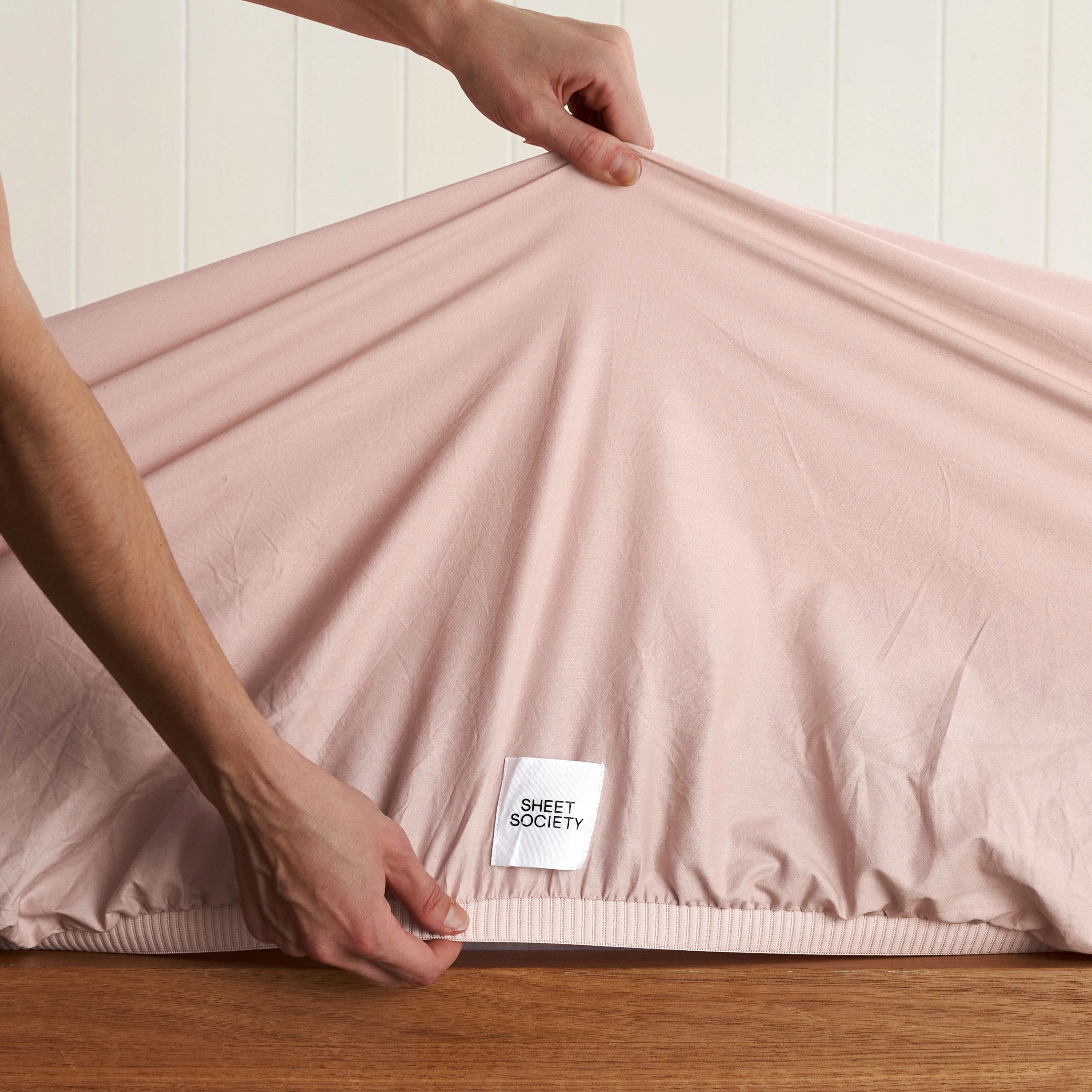 Leo Washed Cotton - Blush Bed Sheets