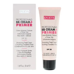 Pupa Professionals BB Cream   Primer 001 Nude SPF 20 Tinted Cream 50ml Combination To Oily Skin