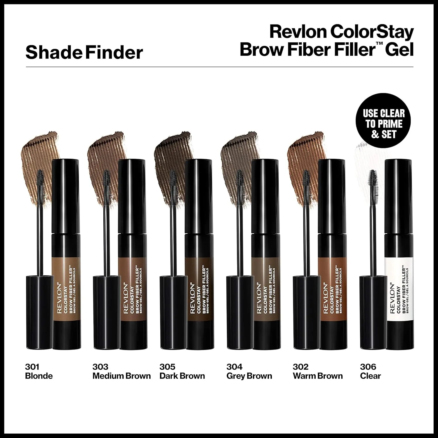 Revlon ColorStay Brow Fiber Filler, Longwearing & Volumizing Waterproof Eyebrow,