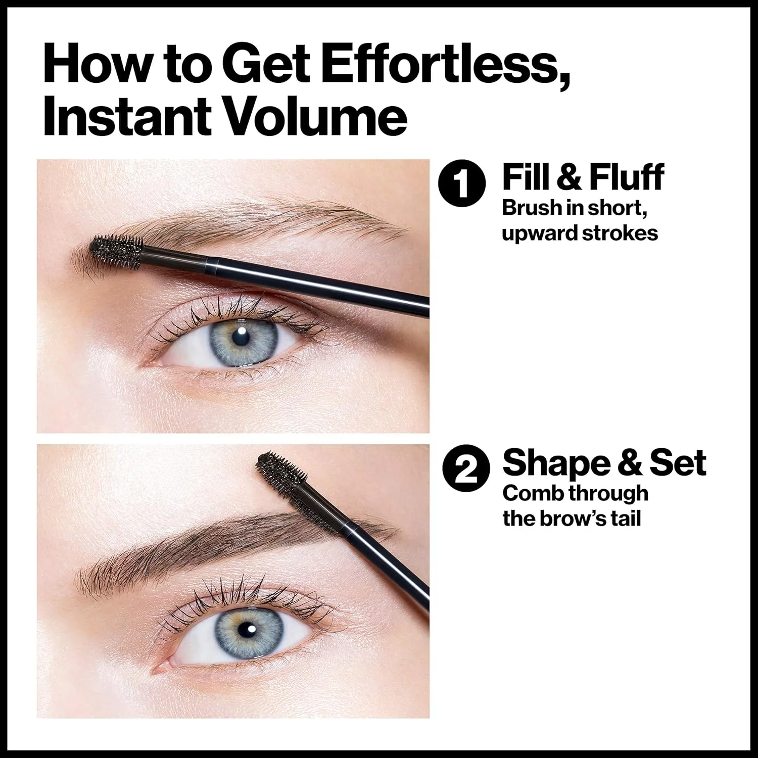 Revlon ColorStay Brow Fiber Filler, Longwearing & Volumizing Waterproof Eyebrow,