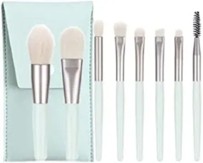 SMLJLQ 8 Pcs Mini Travel Portable Soft Makeup Brushes Set Eye Shadow Foundation Powder Eyelash Lip Concealer Blush Make Up Brush Set (Color : B)