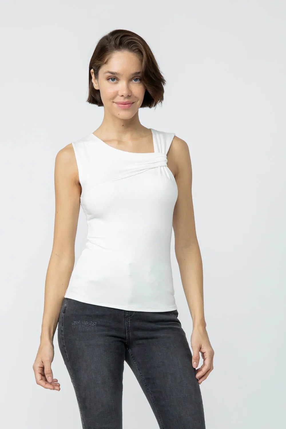 The Ellie Top: Asymmetrical Side Twist Top