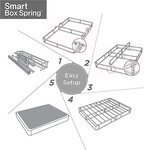 ZINUS 9 Inch Metal Smart Box Spring / Mattress Foundation / Strong Metal Frame / Easy Assembly, King