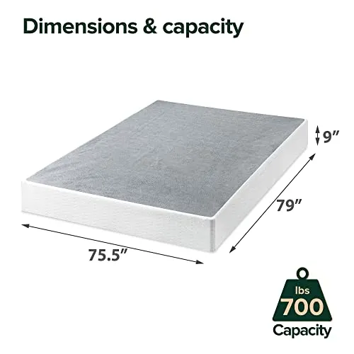 ZINUS 9 Inch Metal Smart Box Spring / Mattress Foundation / Strong Metal Frame / Easy Assembly, King